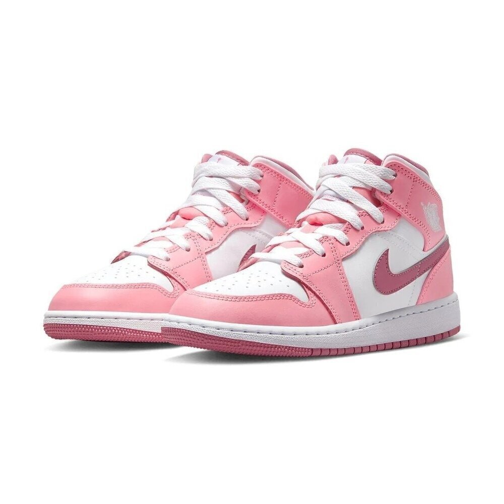 Nike Air Jordan 1 Mid Valentine's Day Sneaker Pink Kids Size 10C
